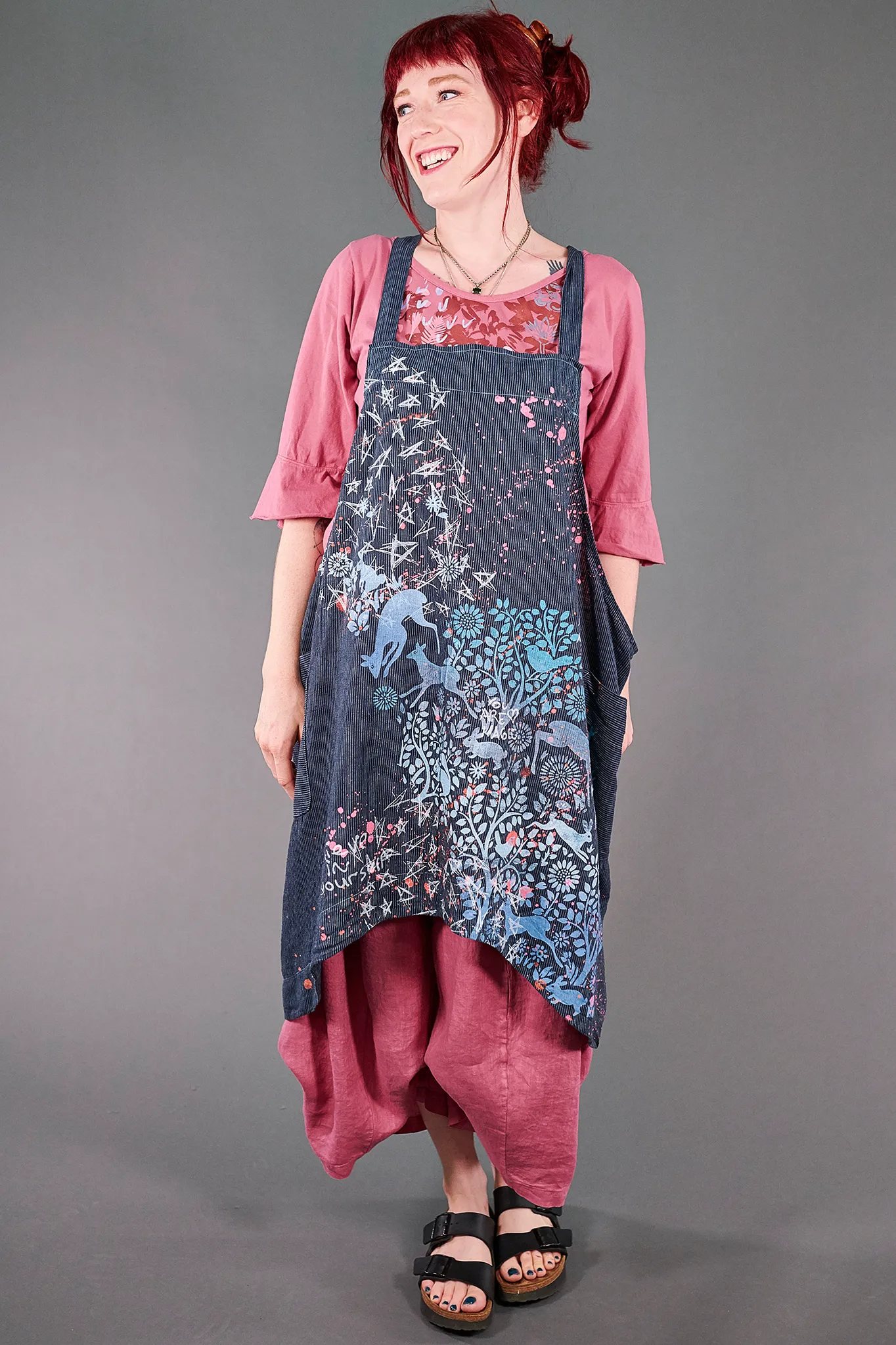 6202 Juniper Apron Jumper Kingfisher/Indigo-Dreamy Forest-P